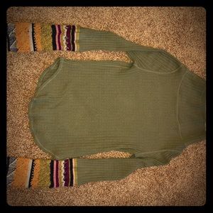 Fun army green Free People sweater!!
